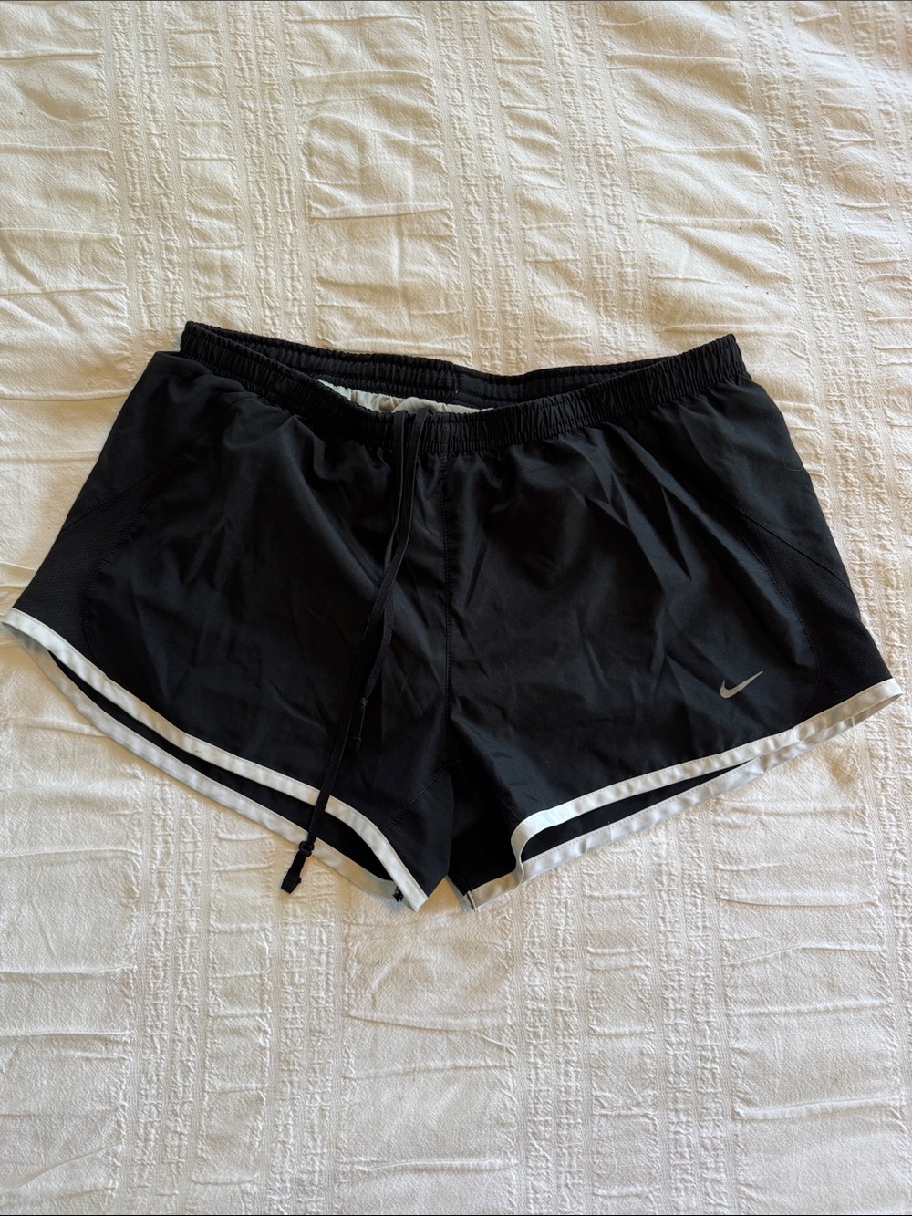 Nike Black Women's Running Shorts with White Accent